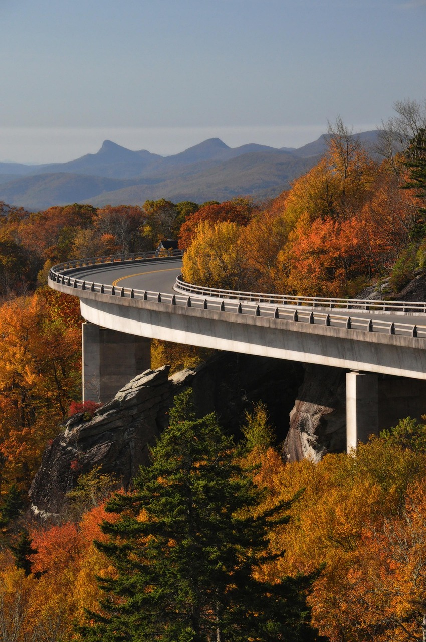 Blue Ridge Parkway autumn viaduct