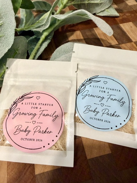 Baby shower favor label - set A